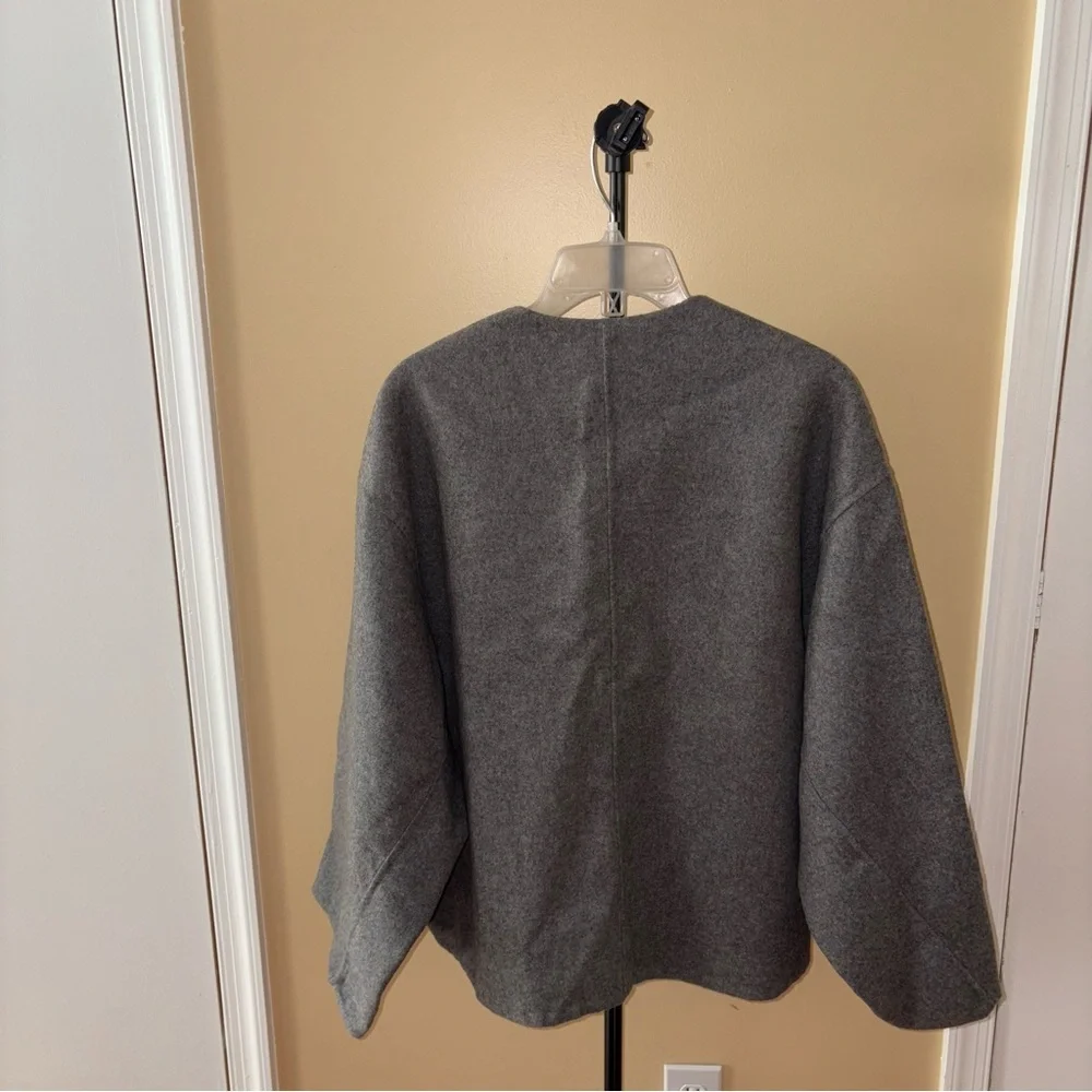 Zara Charcoal Gray Open Front Women’s Sweater Jacket - Picture 6 of 6
